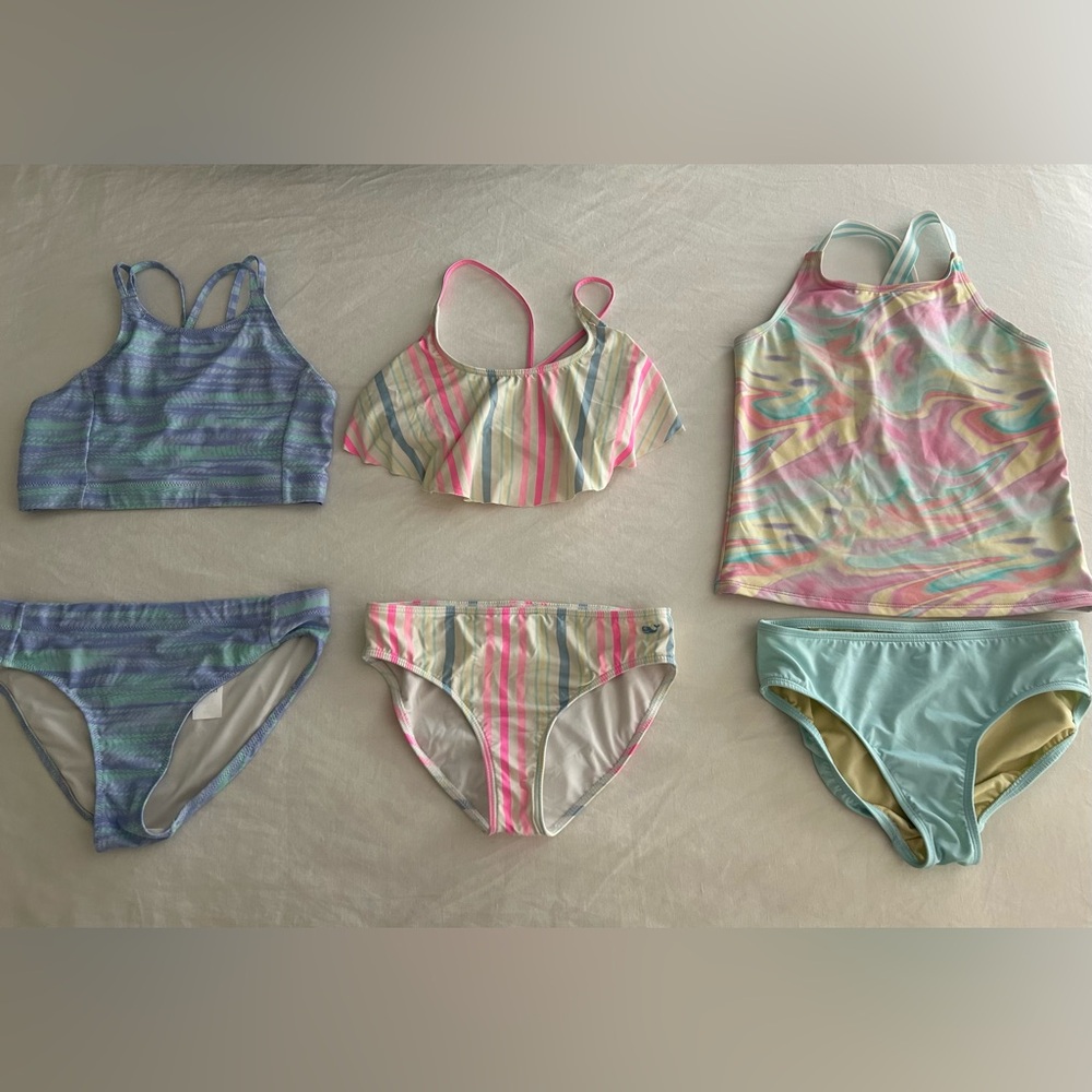 3 swim suits for sale as a set!  Girls size 10.